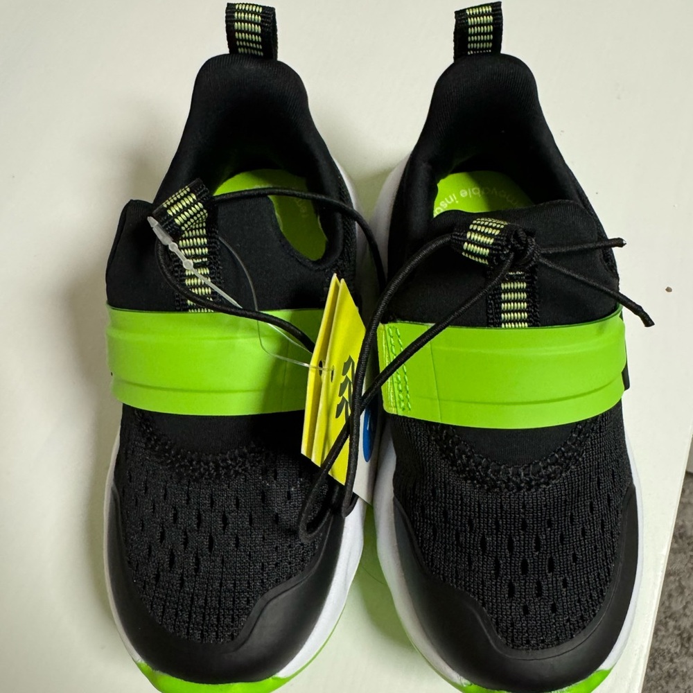 Black and Green Sneakers